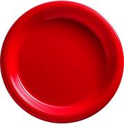 Red Plastic Dinner Plates 20ct